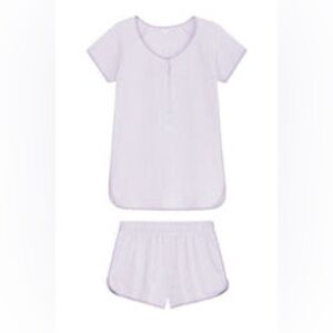 LAKE Pajamas | Pima Maternity Shorts Set in Wisteria (NWT)